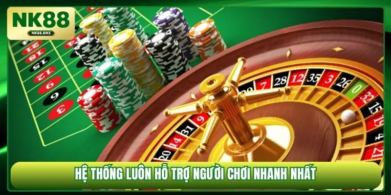 Hệ thống luôn hỗ trợ người chơi nhanh nhất