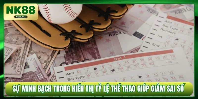 Sự minh bạch trong hiển thị tỷ lệ thể thao giúp giảm sai số